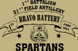 VINTAGE PLATOON SHIRT BRAVO 1-31st 1st PLATOON SPARTANS