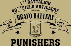 VINTAGE PLATOON SHIRT BRAVO 1-40th 3rd PLATOON PUNISHERS