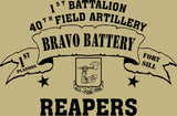 VINTAGE PLATOON SHIRT BRAVO 1-40th 1st PLATOON REAPERS