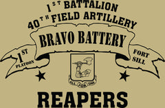 VINTAGE PLATOON SHIRT BRAVO 1-40th 1st PLATOON REAPERS