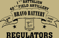 VINTAGE PLATOON SHIRT BRAVO 1-40th 3rd PLATOON REGULATORS