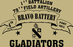 VINTAGE PLATOON SHIRT BRAVO 1-79th 4th PLATOON GLADIATORS