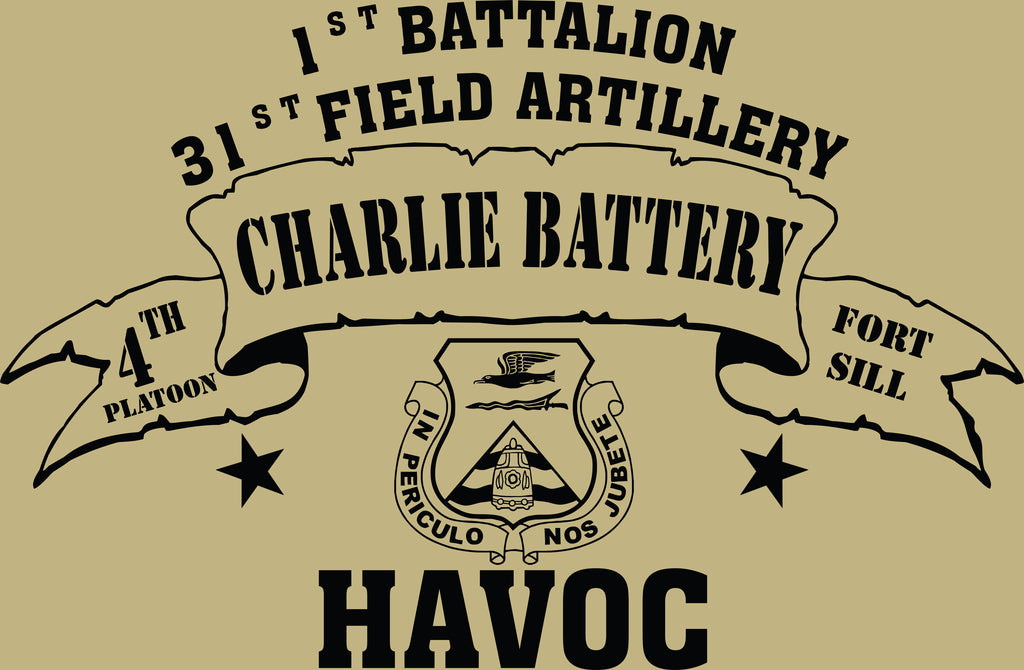 VINTAGE PLATOON SHIRT CHARLIE 1-31st 4th PLATOON HAVOC