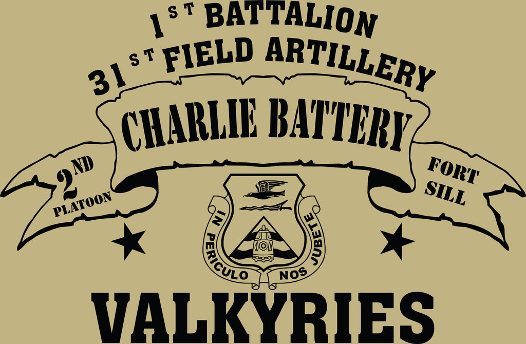 VINTAGE PLATOON SHIRT CHARLIE 1-31st 2nd PLATOON VALKYRIES