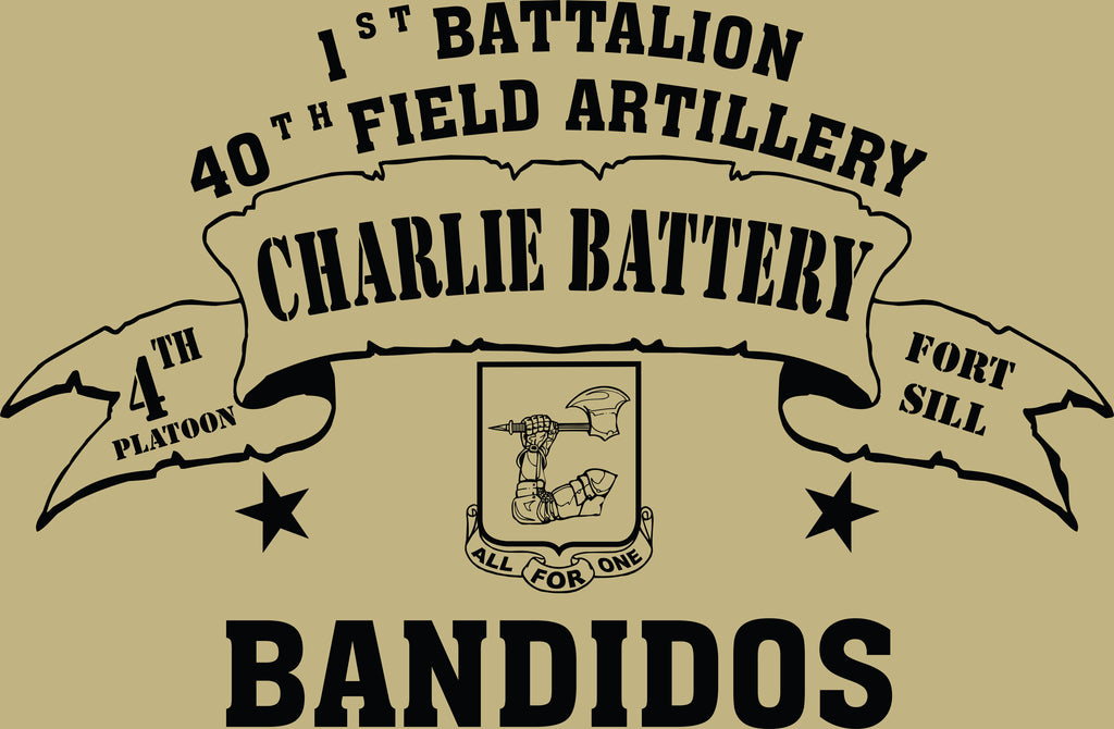 VINTAGE PLATOON SHIRT CHARLIE 1-40th 4th PLATOON BANDIDOS