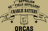 VINTAGE PLATOON SHIRT CHARLIE 1-40th 2nd PLATOON ORCAS