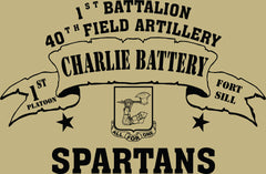 VINTAGE PLATOON SHIRT CHARLIE 1-40th 1st PLATOON SPARTANS