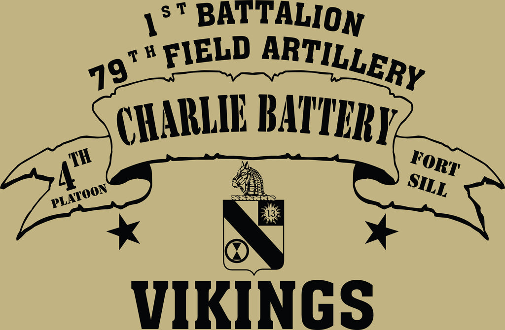 VINTAGE PLATOON SHIRT CHARLIE 1-79th 4th PLATOON VIKINGS