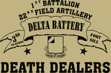 VINTAGE PLATOON SHIRT DELTA 1-22nd 3rd PLATOON DEATH DEALERS