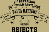 VINTAGE PLATOON SHIRT DELTA 1-22nd 2nd PLATOON REJECTS