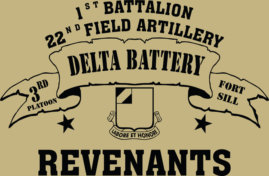 VINTAGE PLATOON SHIRT DELTA 1-22nd 3rd PLATOON REVENANTS