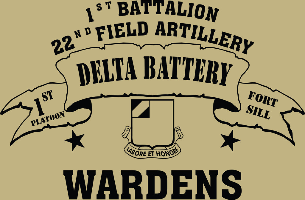 VINTAGE PLATOON SHIRT DELTA 1-22nd 1st PLATOON WARDENS