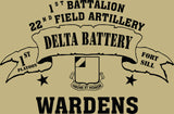 VINTAGE PLATOON SHIRT DELTA 1-22nd 1st PLATOON WARDENS