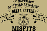 VINTAGE PLATOON SHIRT DELTA 1-31st 2nd PLATOON MISFITS