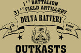 VINTAGE PLATOON SHIRT DELTA 1-31st 4th PLATOON OUTKASTS