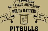 VINTAGE PLATOON SHIRT DELTA 1-40th 1st PLATOON PITBULLS