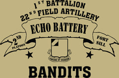 VINTAGE PLATOON SHIRT ECHO 1-22nd 2nd PLATOON BANDITS