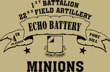 VINTAGE PLATOON SHIRT ECHO 1-22nd 4th PLATOON MINIONS