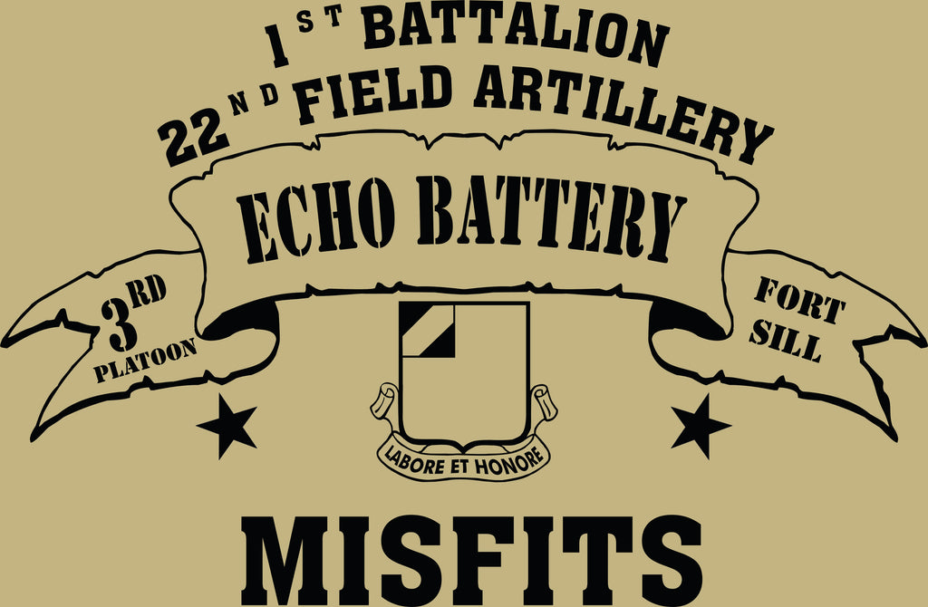 VINTAGE PLATOON SHIRT ECHO 1-22nd 3rd PLATOON MISFITS