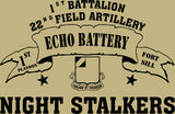 VINTAGE PLATOON SHIRT ECHO 1-22nd 1st PLATOON NIGHT STALKERS