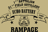 VINTAGE PLATOON SHIRT ECHO 1-31st 4th PLATOON RAMPAGE