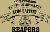 VINTAGE PLATOON SHIRT ECHO 1-31st 3rd PLATOON REAPERS