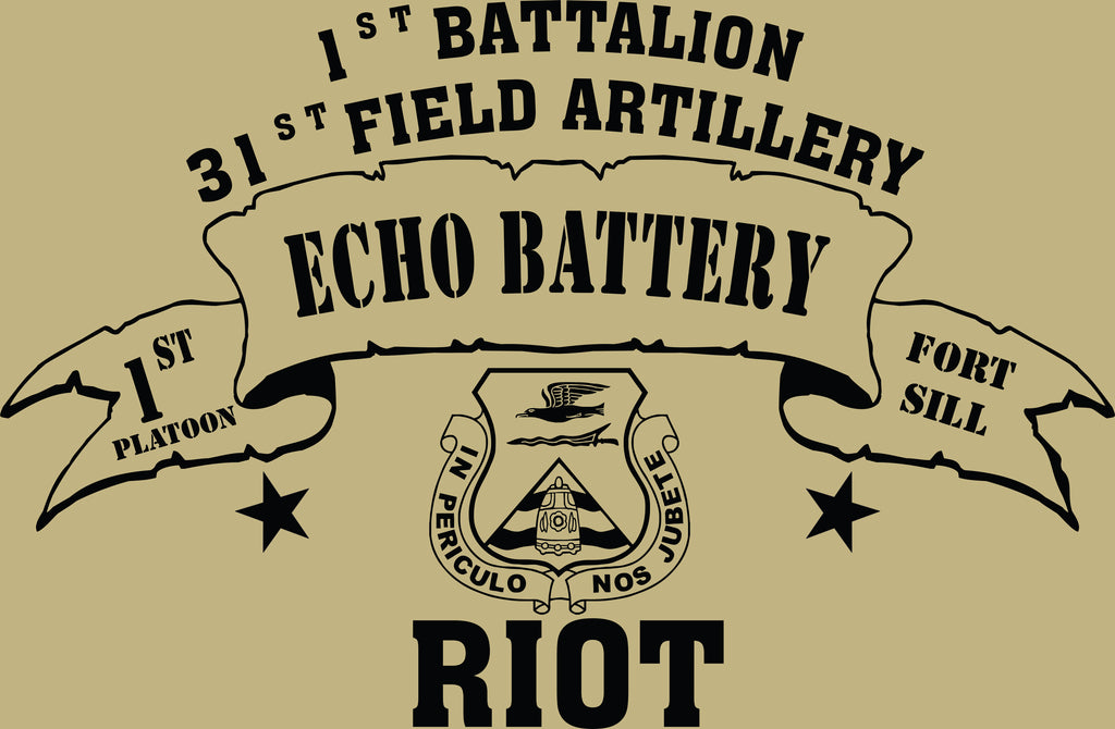 VINTAGE PLATOON SHIRT ECHO 1-31st 1st PLATOON RIOT