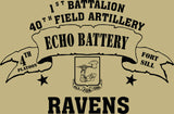 VINTAGE PLATOON SHIRT ECHO 1-40th 4th PLATOON RAVENS