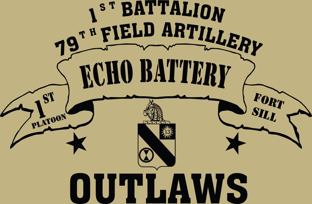 VINTAGE PLATOON SHIRT ECHO 1-79th 1st PLATOON OUTLAWS