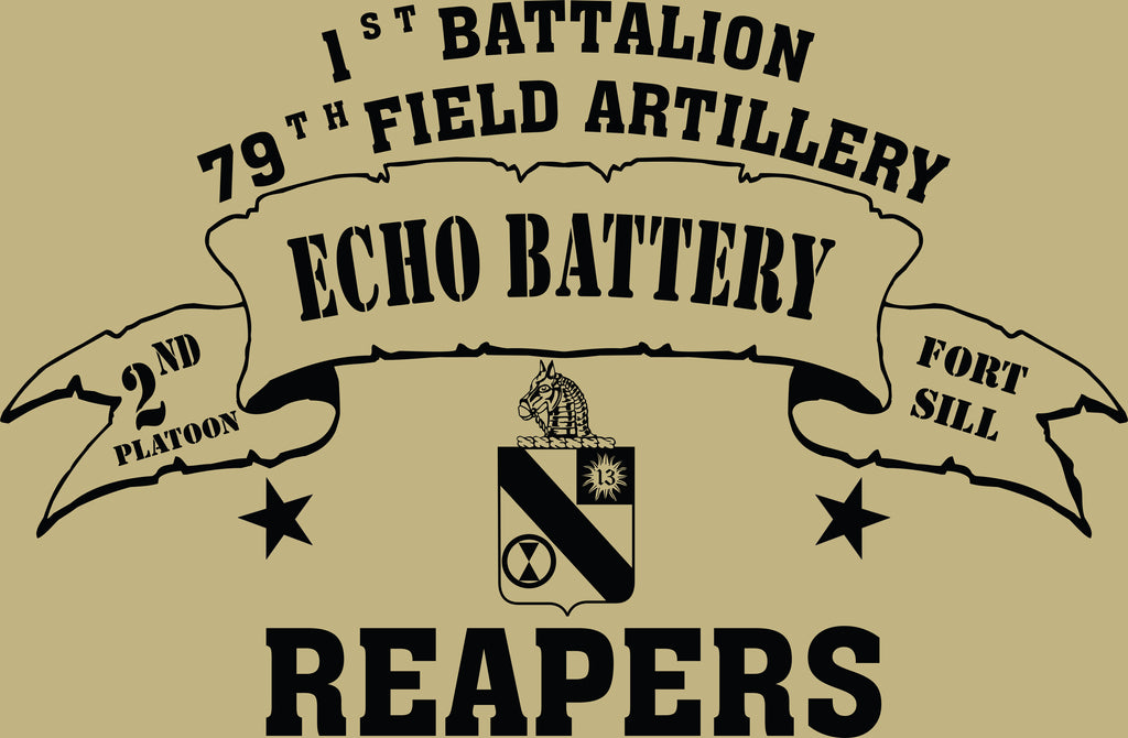 VINTAGE PLATOON SHIRT ECHO 1-79th 2nd PLATOON REAPERS