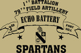 VINTAGE PLATOON SHIRT ECHO 1-79th 3rd PLATOON SPARTANS