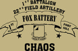 VINTAGE PLATOON SHIRT FOX 1-22nd 1st PLATOON CHAOS