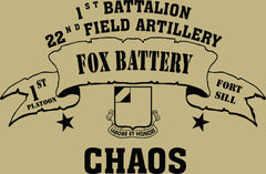 VINTAGE PLATOON SHIRT FOX 1-22nd 1st PLATOON CHAOS