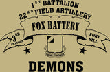 VINTAGE PLATOON SHIRT FOX 1-22nd 3rd PLATOON DEMONS