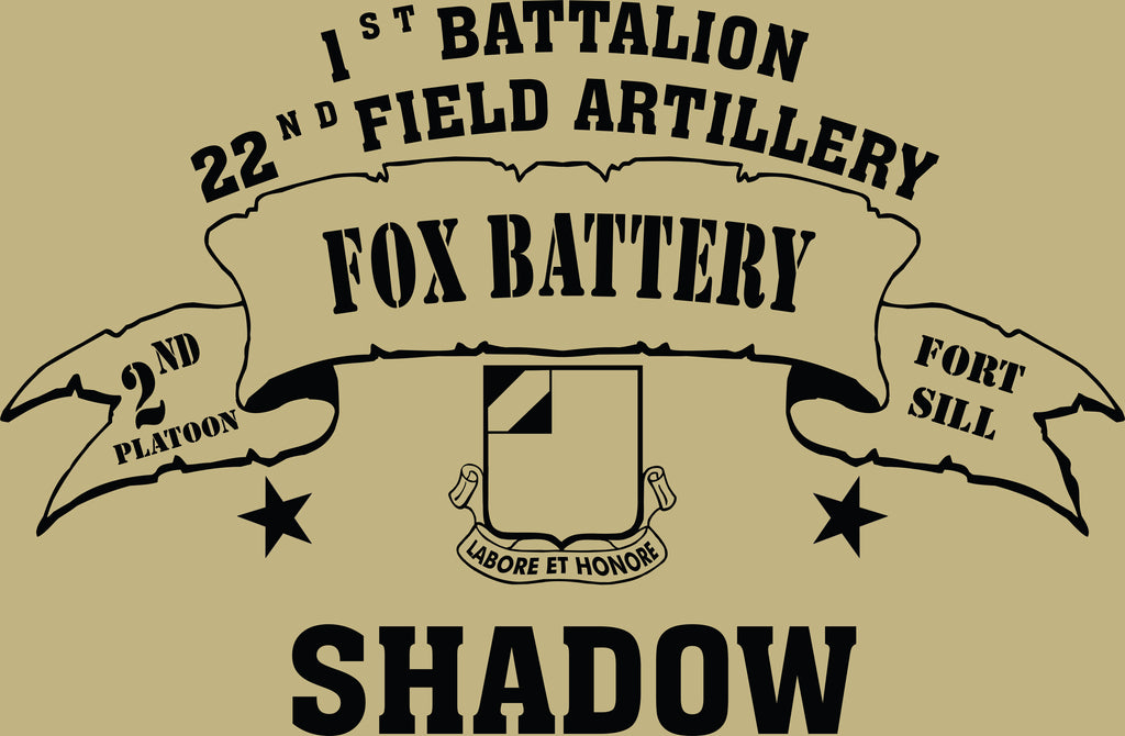 VINTAGE PLATOON SHIRT FOX 1-22nd 2nd PLATOON SHADOW