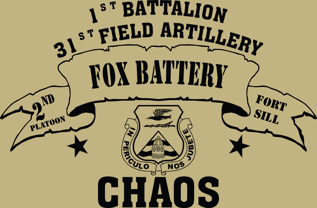 VINTAGE PLATOON SHIRT FOX 1-31st 2nd PLATOON CHAOS