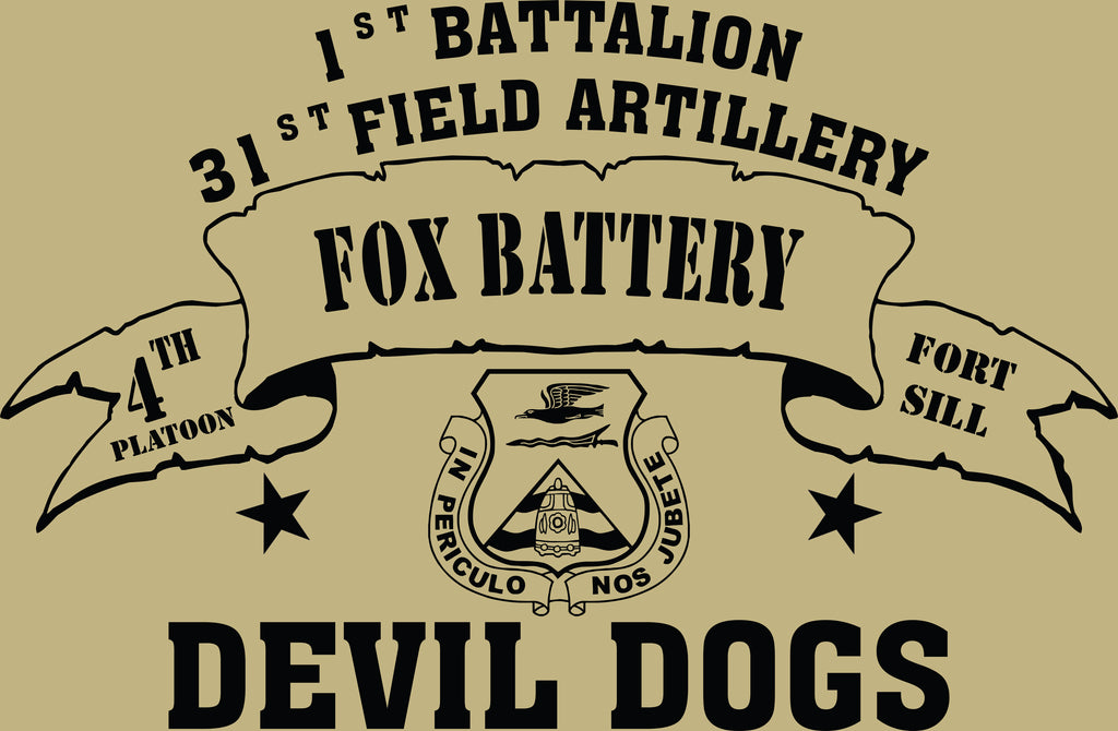 VINTAGE PLATOON SHIRT FOX 1-31st 3rd PLATOON DEVIL DOGS