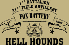 VINTAGE PLATOON SHIRT FOX 1-31st 1st PLATOON HELL HOUNDS