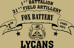 VINTAGE PLATOON SHIRT FOX 1-31st 2nd PLATOON LYCANS