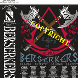 Platoon Shirts (2nd generation print) ALPHA 1st 19th BERSERKERS  AUG 2020