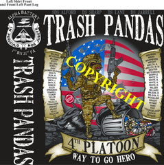 Platoon Items (2nd generation print) ALPHA 1st 31st TRASH PANDAS NOV 2021