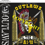 Platoon Shirts (2nd generation print) ALPHA 1st 40th OUTLAWS SEPT 2020