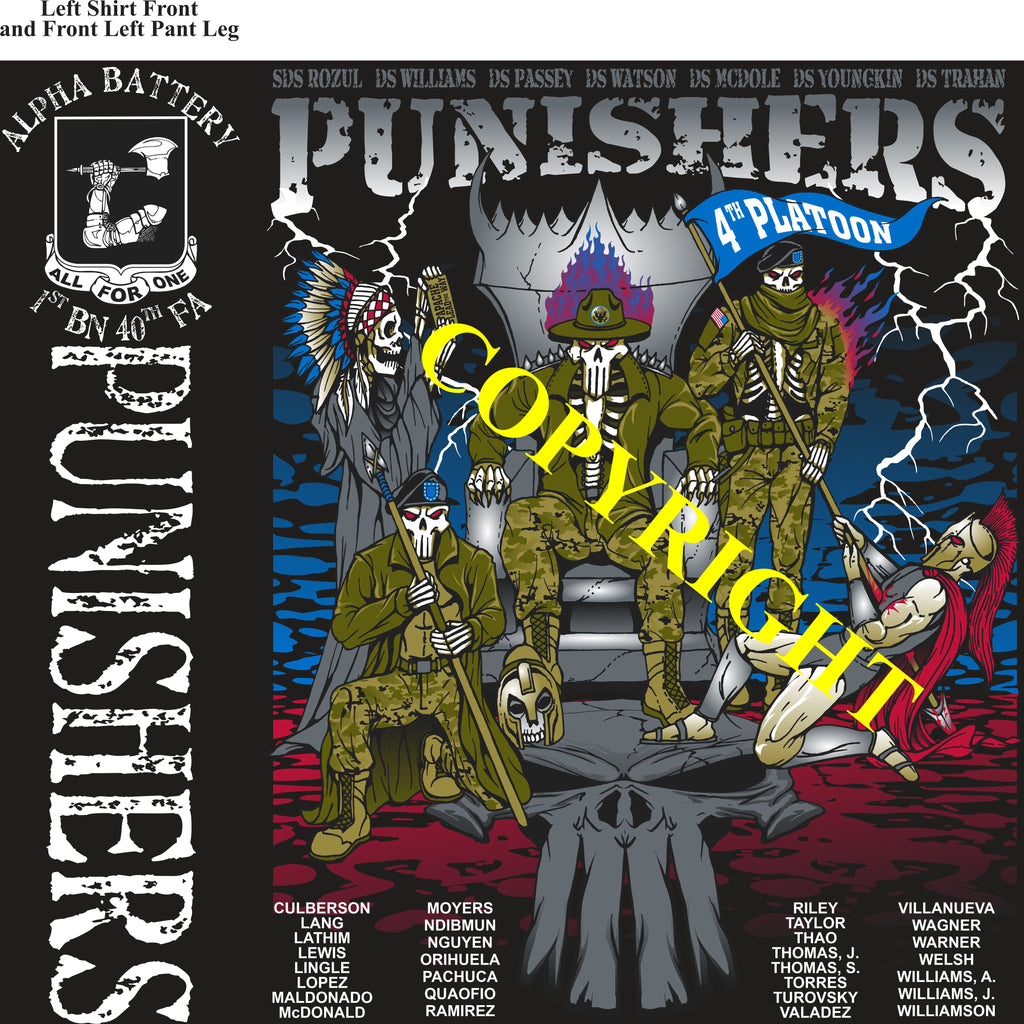 Platoon Items (2nd generation print) ALPHA 1st 40th PUNISHERS APR 2022
