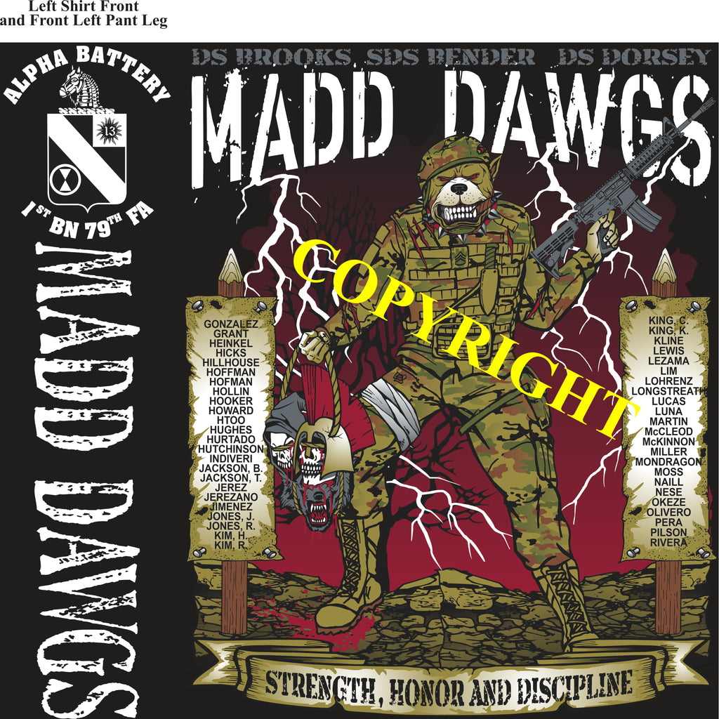 Platoon Shirts (2nd generation print) ALPHA 1st 79th MAD DOGS APR 2021