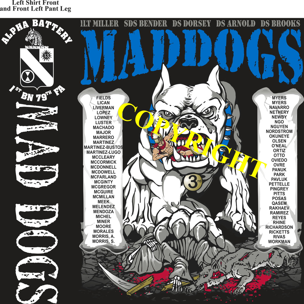 Platoon Shirts (2nd generation print) ALPHA 1st 79th MADDOGS NOV 2020