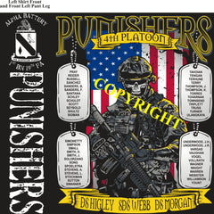 Platoon Shirts (2nd generation print) ALPHA 1st 19th PUNISHERS APR 2019