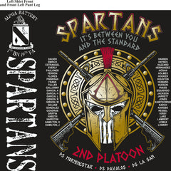 Platoon Shirts (2nd generation print) ALPHA 1ST 19TH SPARTANS APR 2018