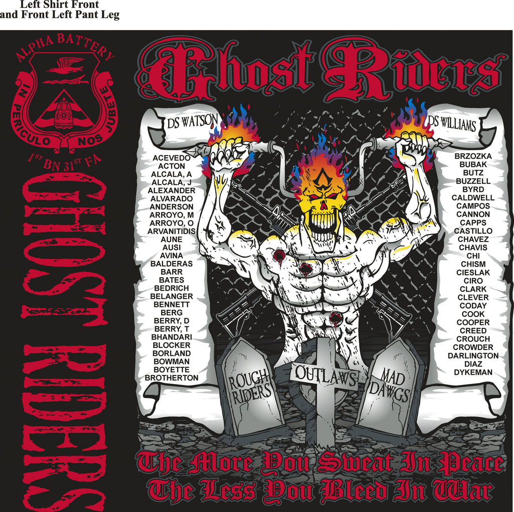 Platoon Shirts ALPHA (digital) 1st 31st GHOST RIDERS OCT 2015