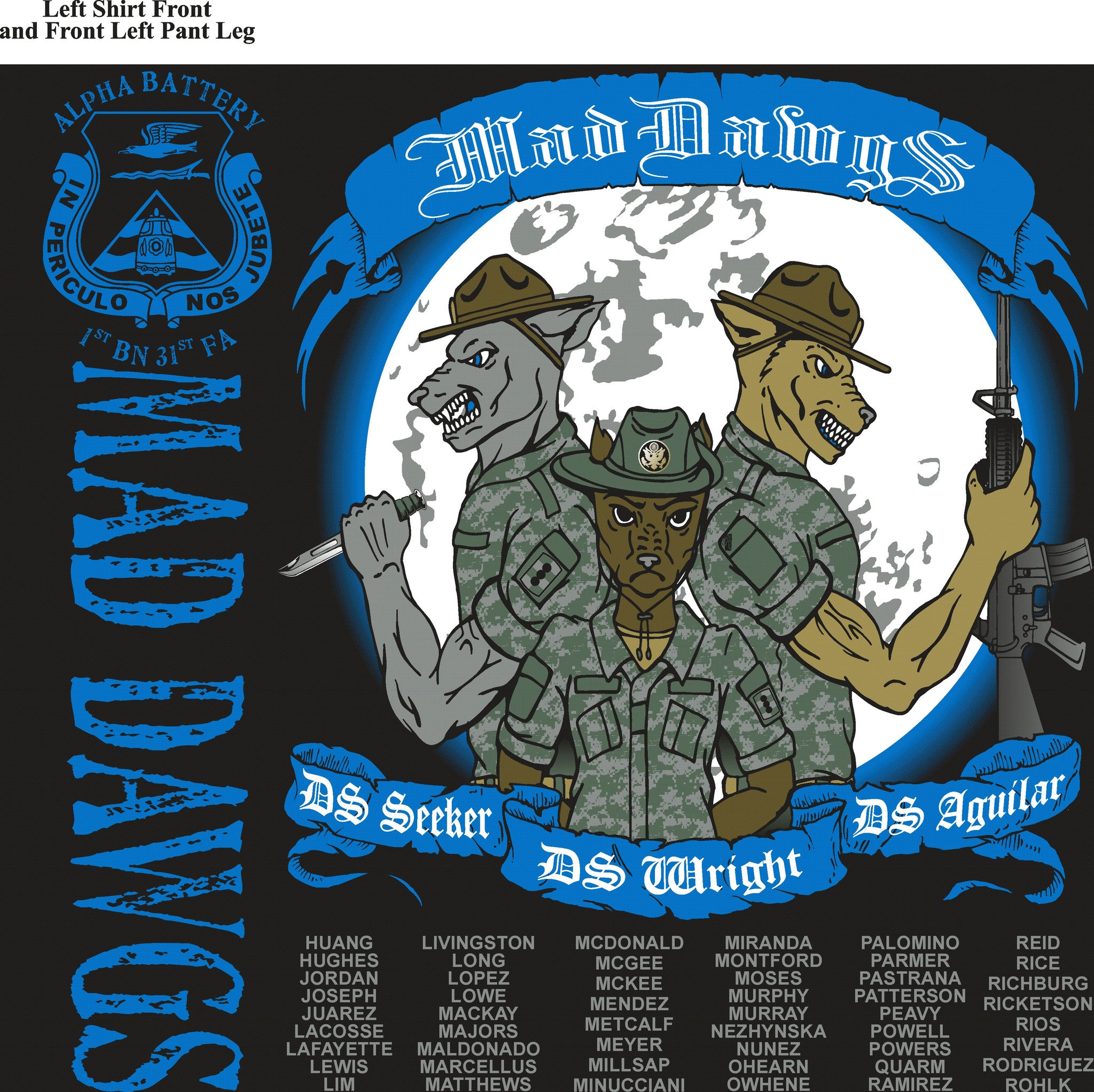 Platoon Shirts (digital) ALPHA 1st 31st MAD DAWGS OCT 2015