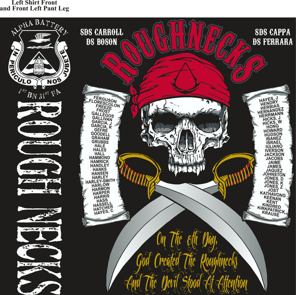 PLATOON SHIRTS (2ND GENERATION PRINT) ALPHA 1ST 31ST ROUGHNECKS AUG 20 ...